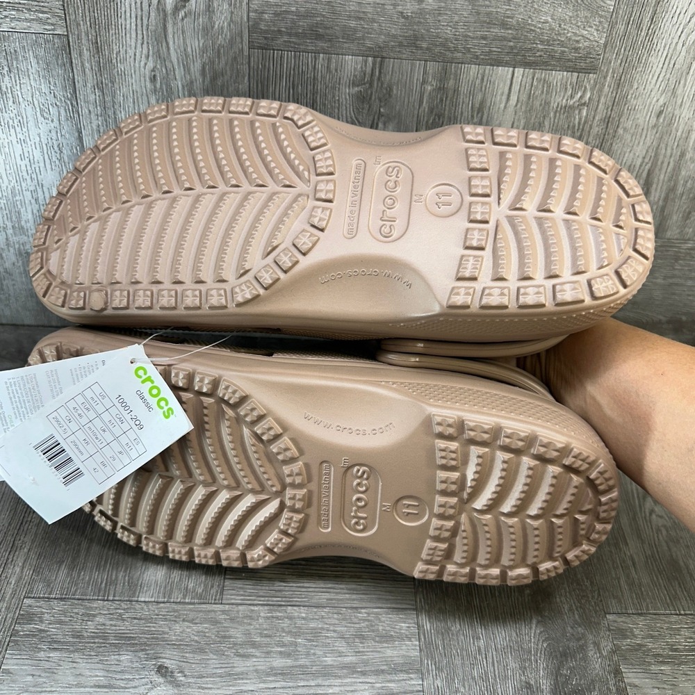 Crocs Classic Clog Tan Men 11 Slip On Water Friendly Comfort Shoes 10001-2Q9 - Picture 7 of 8